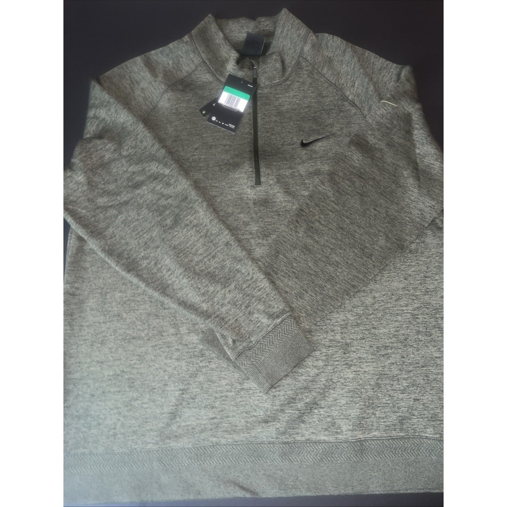 Men's Nike Dri-Fit 1/2 Zip Golf Top Pullover Gray Size XL